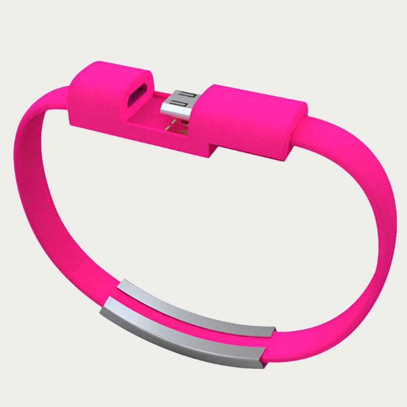 Bracelet data cable USB silicone charging short cable