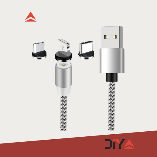 Three in One Magnetic Suction Data Cable Suitable for Iphone Huawei Xiaomi Mobile Phone Charging Cable 2A Fast Charging