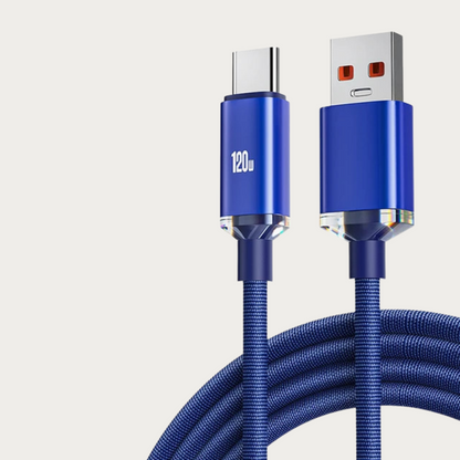 120W 6A Fast Charge USB Type C Quick Charge Cable