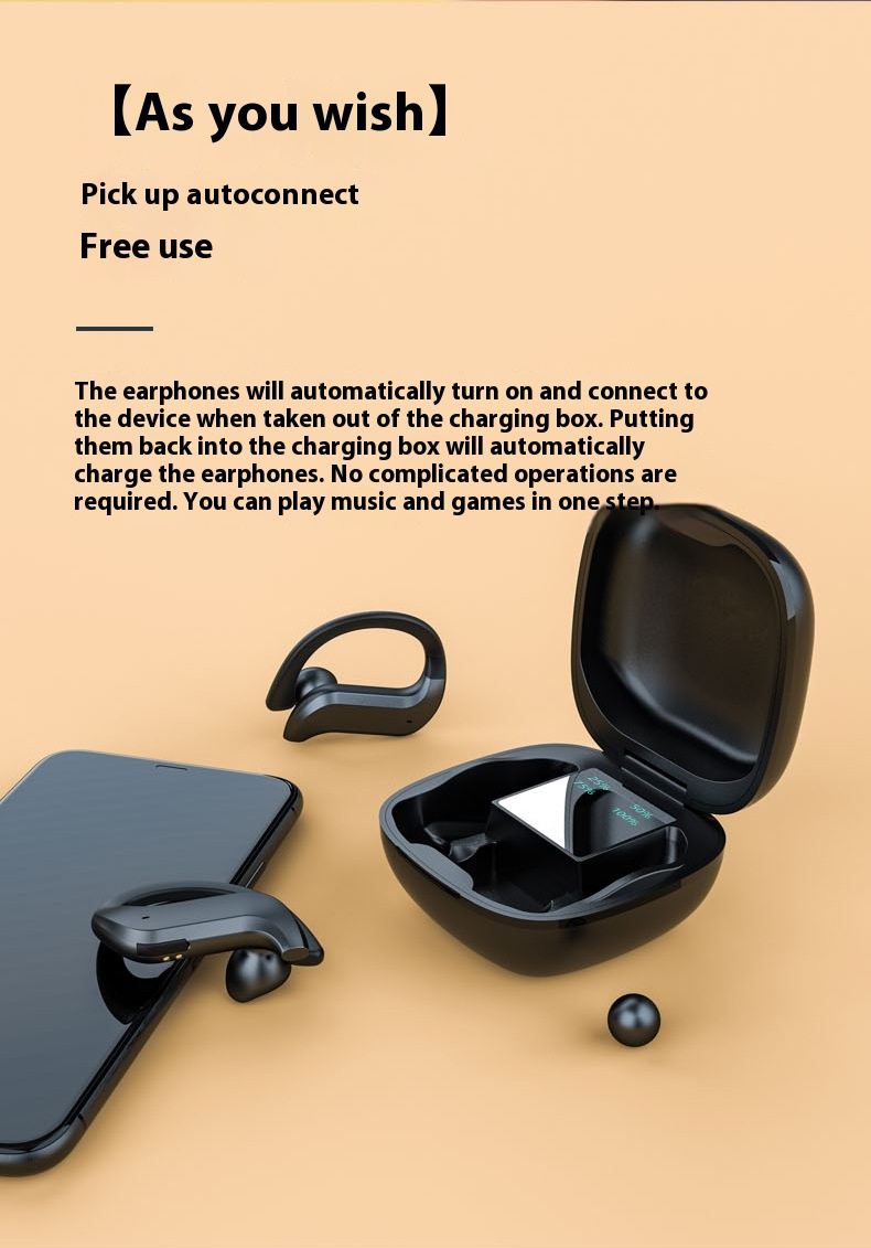 BassBoost MD03 Ear Hook Wireless Earbuds