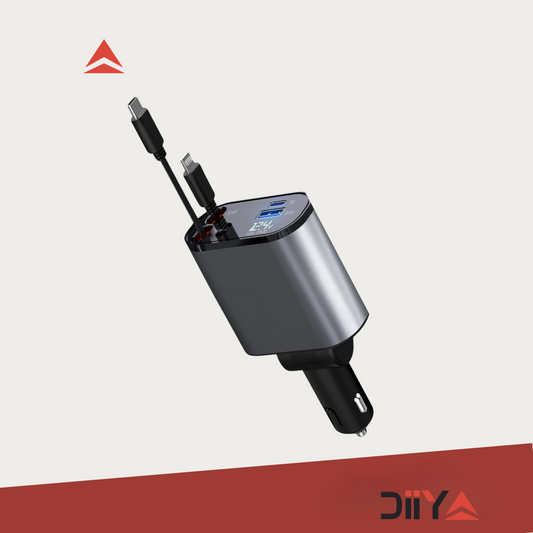 4-in-1 Retractable Car Charger