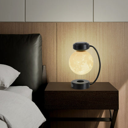 3D LED Moon Night Light Wireless Magnetic Levitating Rotating