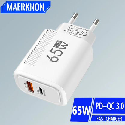 Wall Charger for Type-C PD Phones  65W GaN USB-C 
