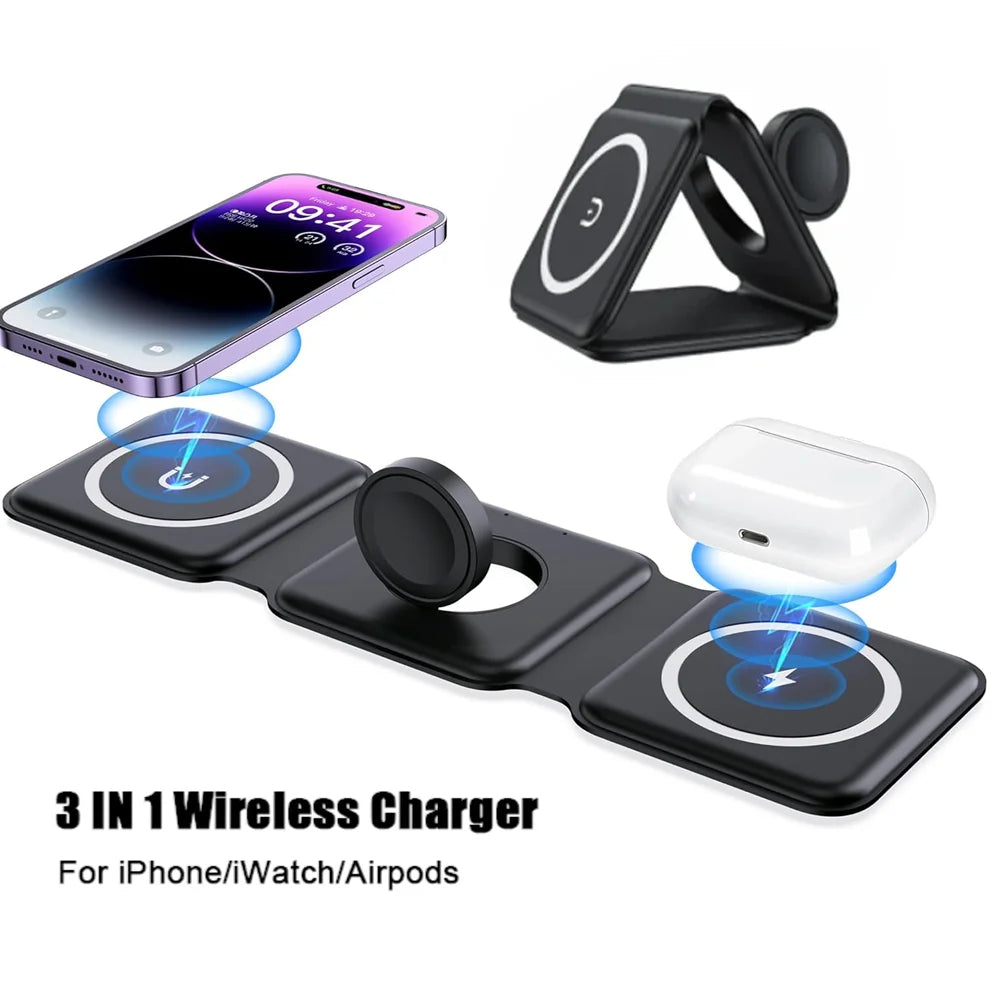 3-In-1 Wireless Charging Station for Apple Magsafe Charger