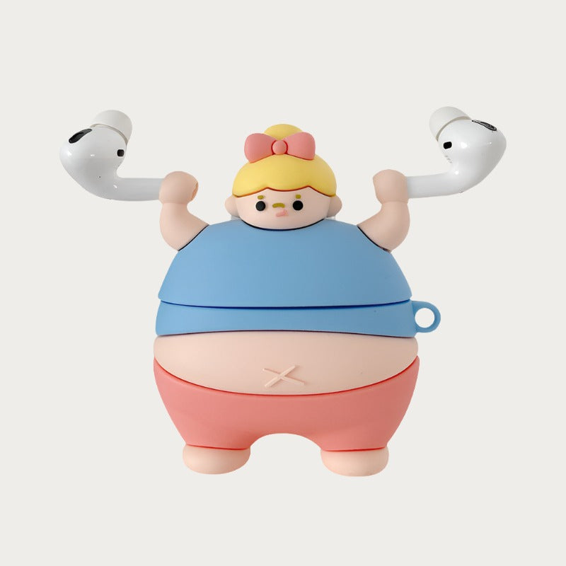 3D Cute Little Fat Man Case For AirPods Cases