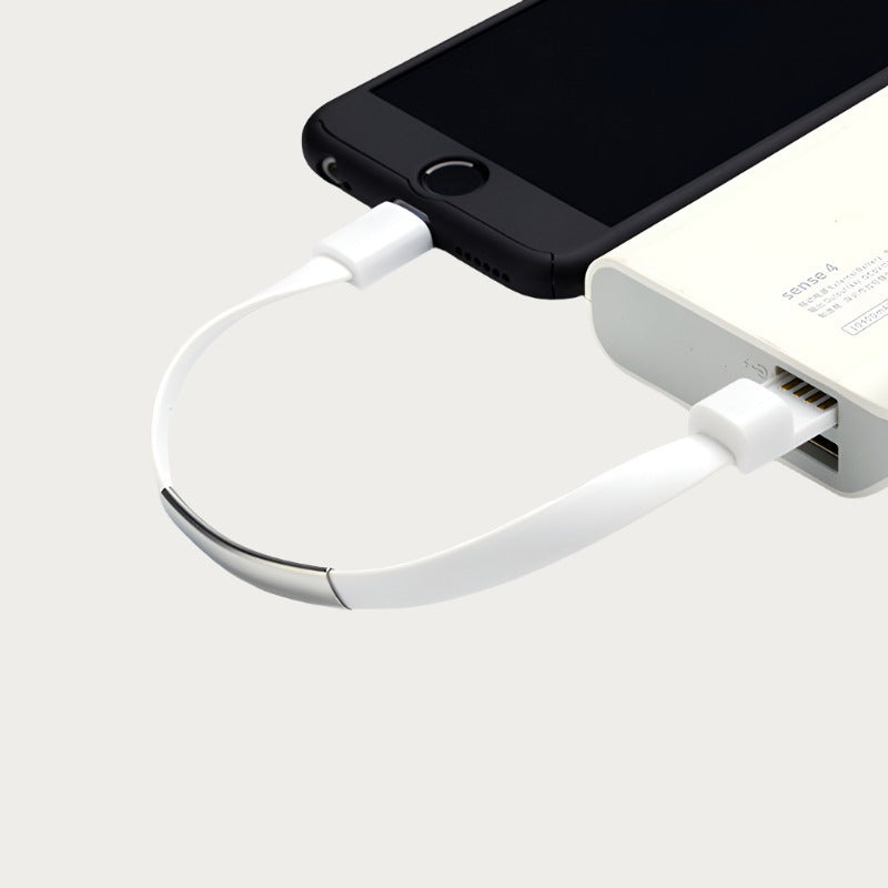 Bracelet data cable USB silicone charging short cable