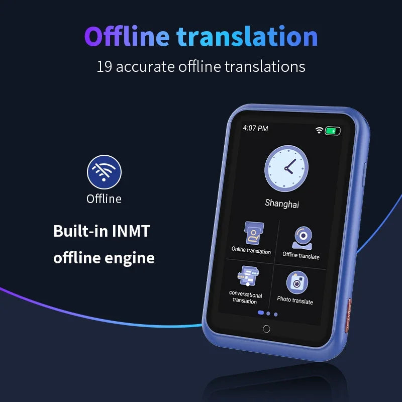 S30 Translator 4G Full Netcom SIM Card WIFI Intelligent Real Time 138 Language Chatgpt Smart AI Voice Photo Translation