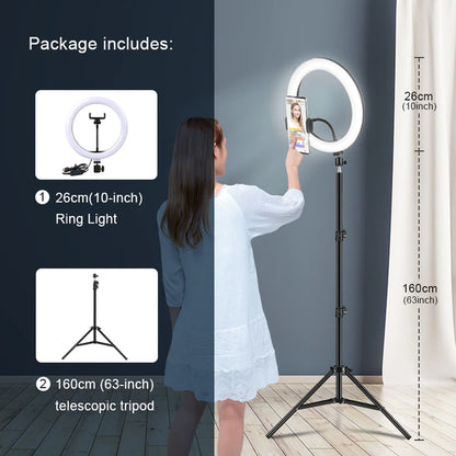 10-Inch Selfie Ring Light with Tripod