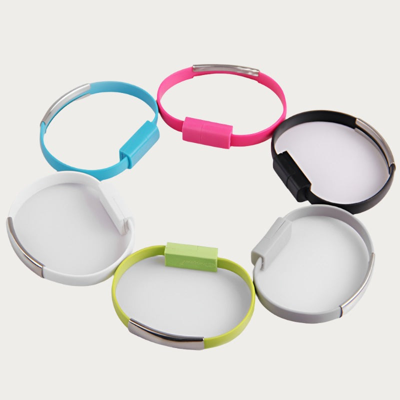 Bracelet data cable USB silicone charging short cable