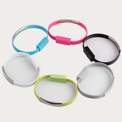 Bracelet data cable USB silicone charging short cable