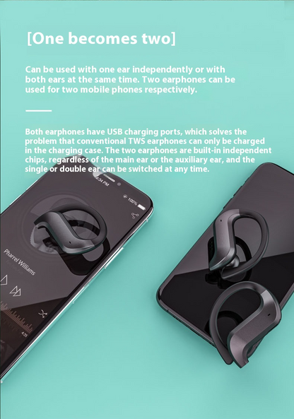 BassBoost MD03 Ear Hook Wireless Earbuds