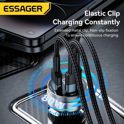 80W USB Type-C PD Car Charger for Fast Charging