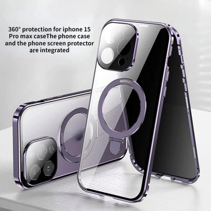  Privacy Screen Metal Bumper Magnetic Case For iPhone 