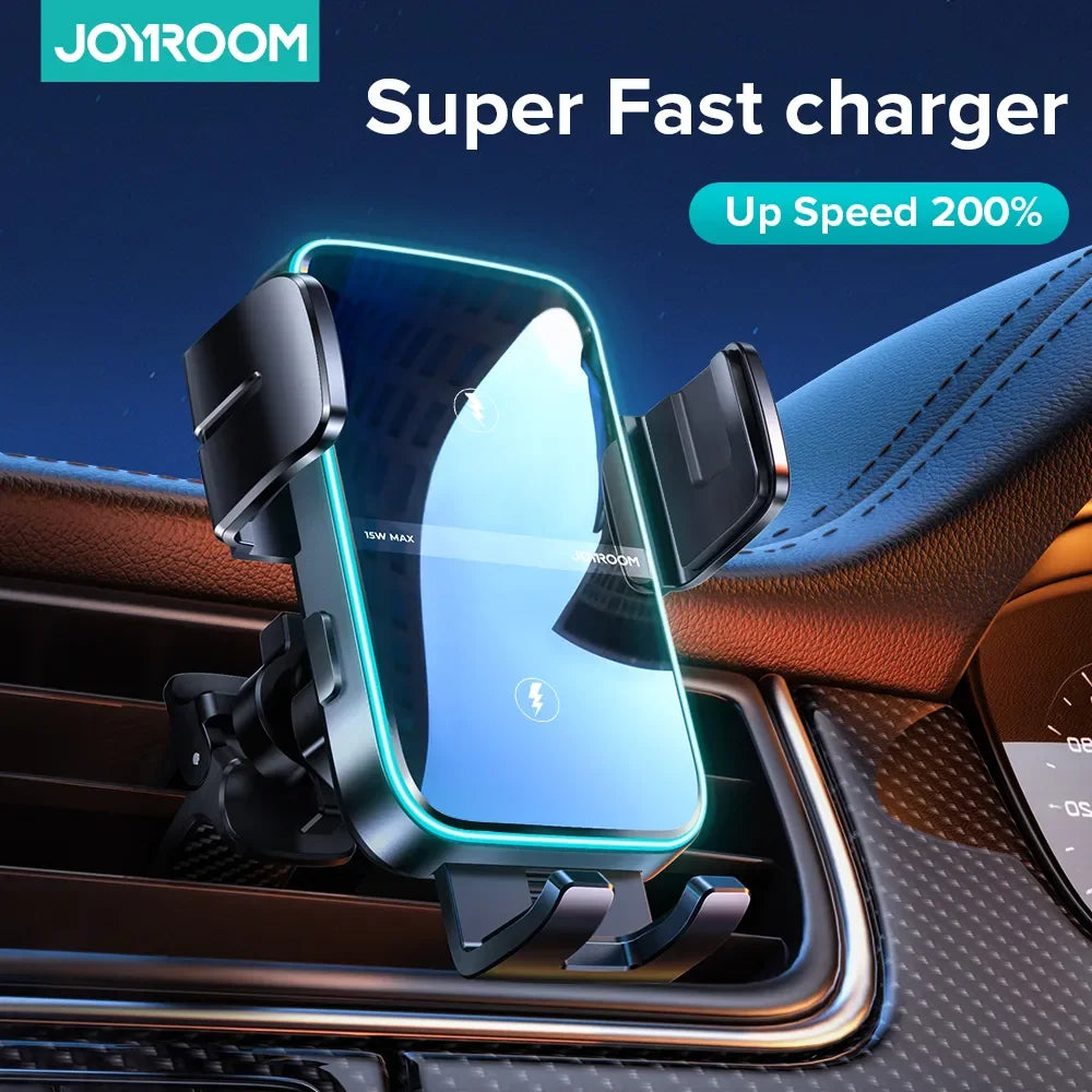 Joyroom Wireless 15W Dual Coil Car Charger Mount