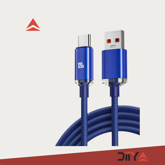 120W 6A Fast Charge USB Type C Quick Charge Cable