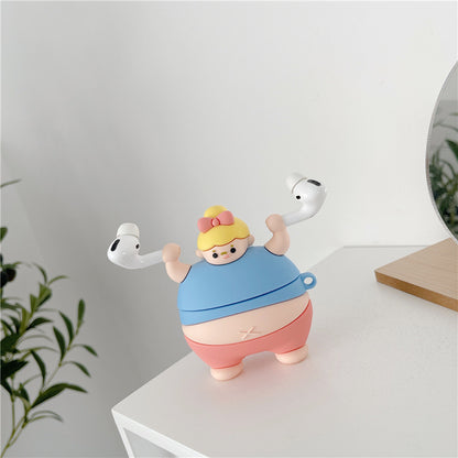 3D Cute Little Fat Man Case For AirPods Cases