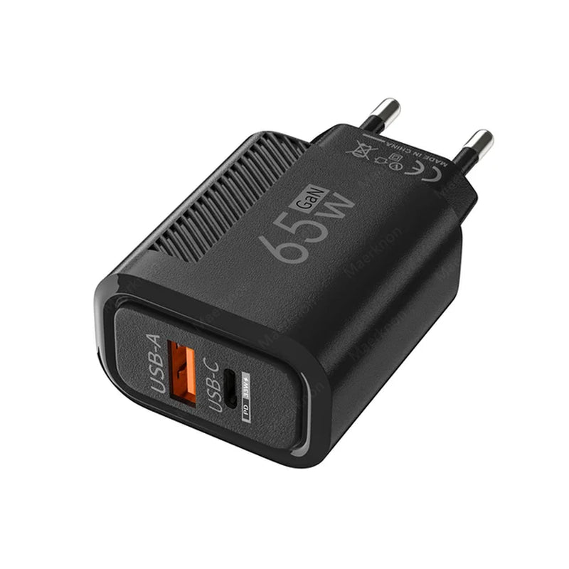 Wall Charger for Type-C PD Phones  65W GaN USB-C 