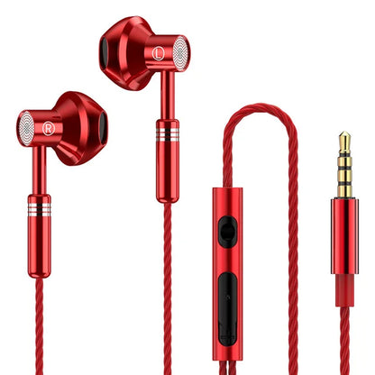 9D Stereo Wired Earphones with Mic